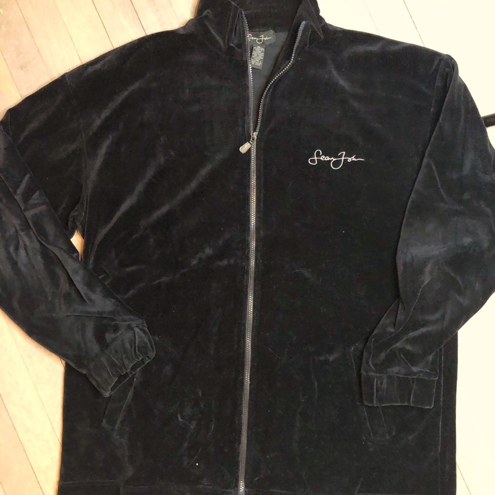 Vintage 90s Sean John velour zip up, XL